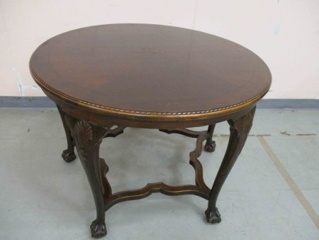 2555 - Stolek konferencni chipendale styl 1930  diam - 97 cm V - 72 cm  -  PRODANO